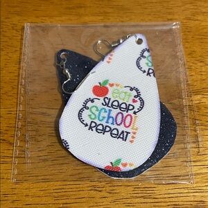 Eat Sleep School Repeat Earrings